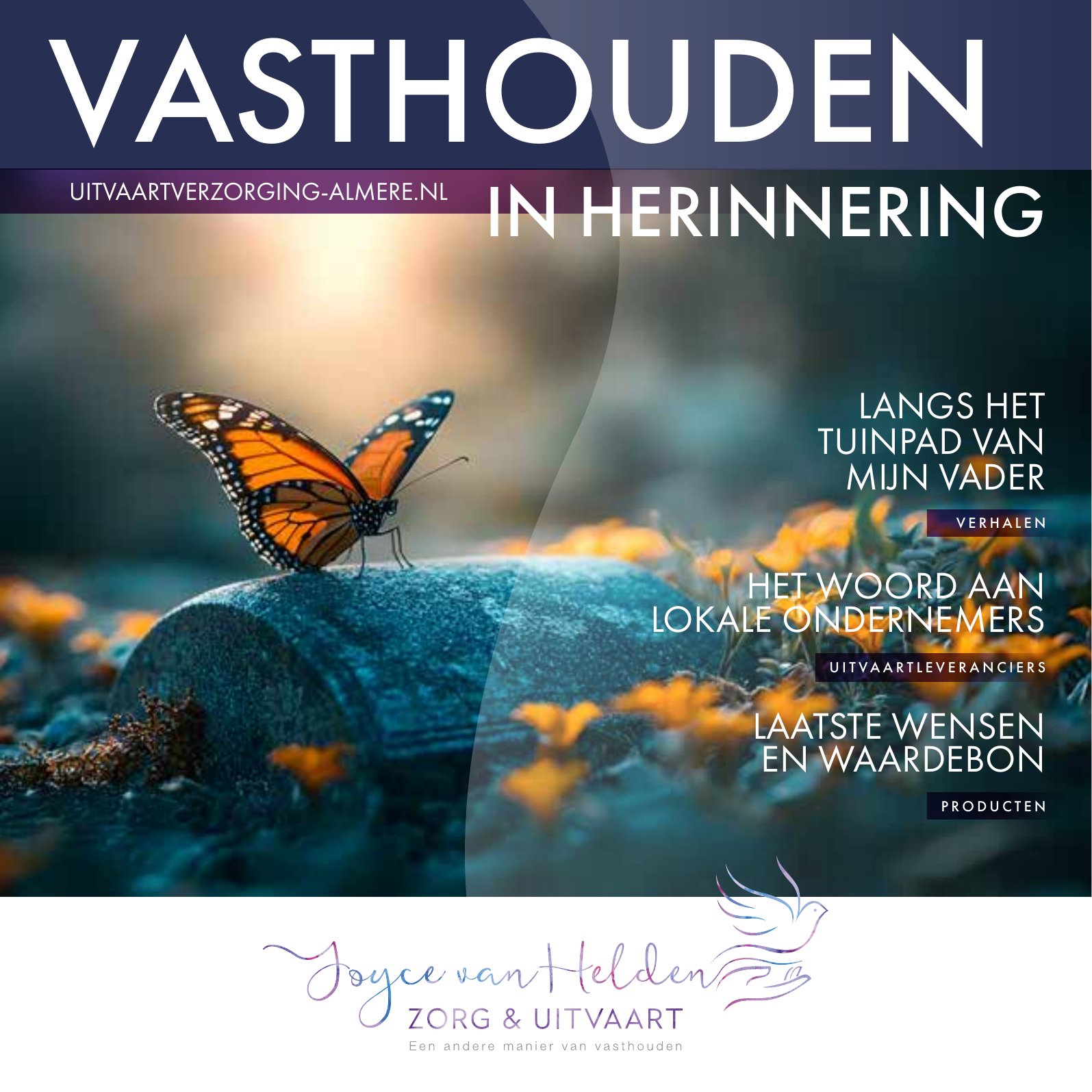 Cover Joyce van Helden Zorg & Uitvaart: Vasthouden in herinnering
