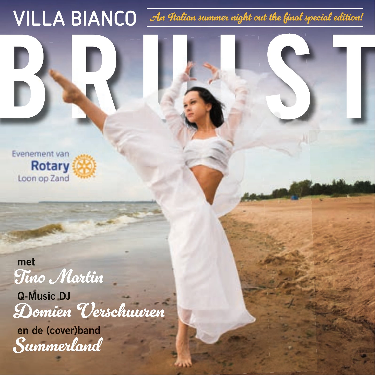 Cover Rotary Loon op Zand · Villa Bianco: An Italian summer night out